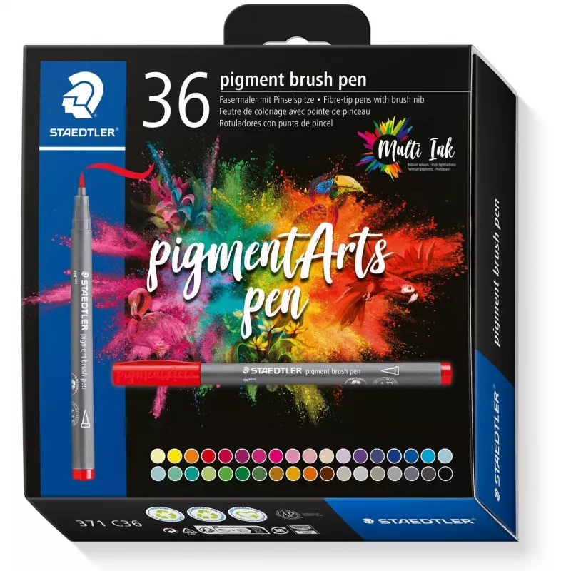 Brush Pen Staedtler Pigment Arts 36 spalvų