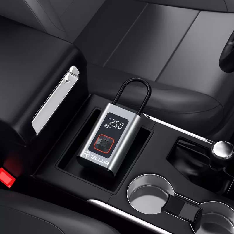 Nešiojamas oro kompresorius Tellur TLL158571 12V 150 PSI automobilių padangoms ir pripučiamiems daiktams