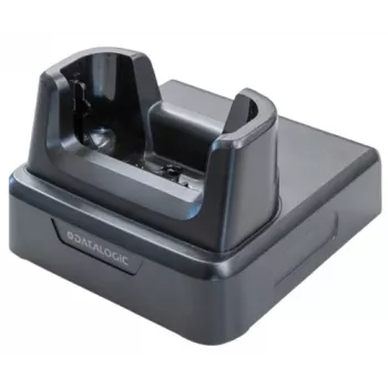 Datalogic vieno lizdo įkrovimo dokas, skirtas tik įkrovimui, reikalingas: USB-C laidas / 94ACC0327 ir maitinimo sieninis adapteris / 94ACC0383, įkrovimui be guminio gaubtelio reikalingas adapteris