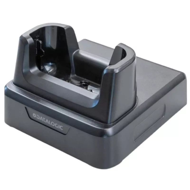 Datalogic vieno lizdo įkrovimo dokas, skirtas tik įkrovimui, reikalingas: USB-C laidas / 94ACC0327 ir maitinimo sieninis adapteris / 94ACC0383, įkrovimui be guminio gaubtelio reikalingas adapteris