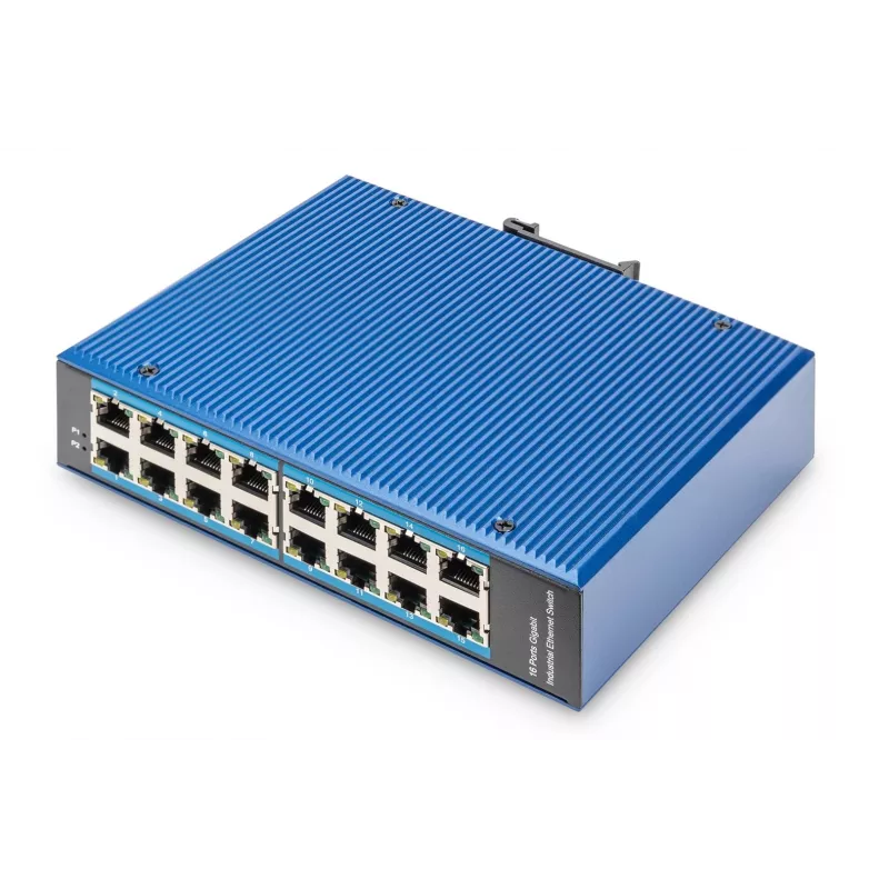 Digitus 16 prievadų Gigabit Ethernet tinklo komutatorius, pramoninis, nevaldomas