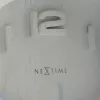 NeXtime klok 5192wi Wood Wood Small 22x20 cm, Sieninis, Baltas