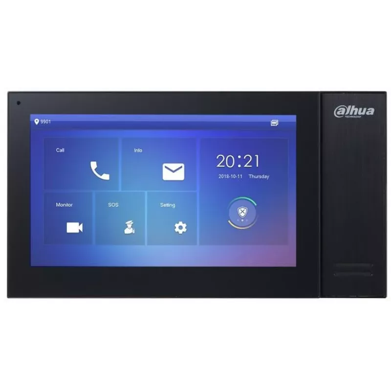 Video domofonas DAHUA VTH2421FB — 7 colių 1024×600 LCD, 1,5 W garsiakalbis, Fast Ethernet, G.711, TCP/IP, Linux