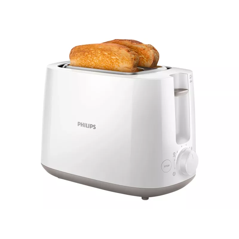 Skrudintuvas „Philips Daily Collection“ HD2581/00 — 2 riekėms, 830 W, 8 skrudinimo lygiai, baltas