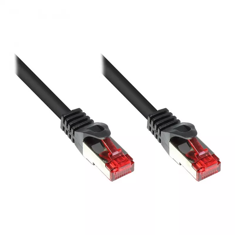 Tinklo kabelis Alcasa 15m RJ-45 Cat6 Juodas S/FTP