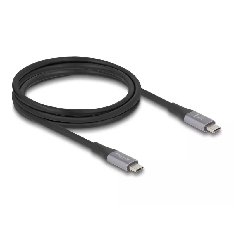 USB laidas DeLOCK 81192 USB4 Gen 2x2 2m USB C juoda/pilka
