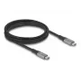 USB laidas DeLOCK 81192 USB4 Gen 2x2 2m USB C juoda/pilka