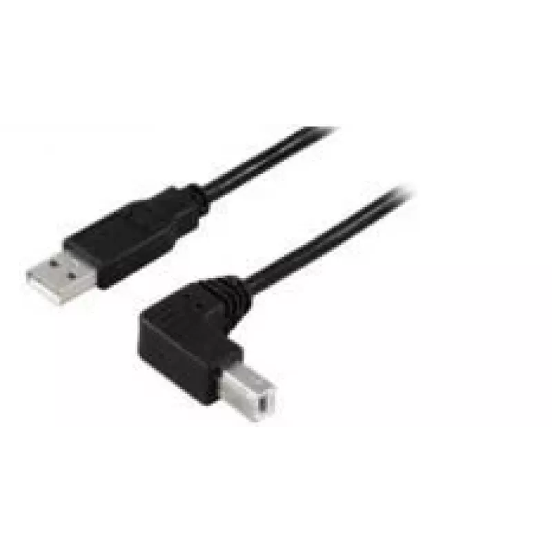 Microconnect USBAB2ANGLE10 USB kabelis 10 m USB A USB B Juodas