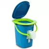 GreenBlue GB320BL Nešiojamas kelioninis tualeto kibiras su sėdyne Stovyklavimui Festivaliams Su rankena Dangtis Patvarus Stabilus 19L