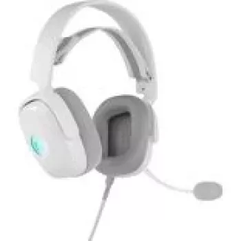 Ausinės QPAD GAMIAC HS71 laidinės su galvos lankeliu USB Type-C, circumauralinės, 20–20000 Hz, 2,2 m laidas, baltos