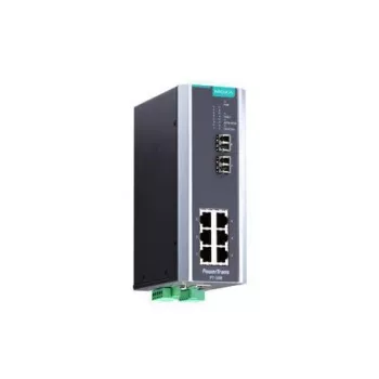 Pramoninis eterneto komutatorius MOXA PT-508-SS-LC-HV — 8 prievadai 10/100/1000 Mbps, metalinis korpusas
