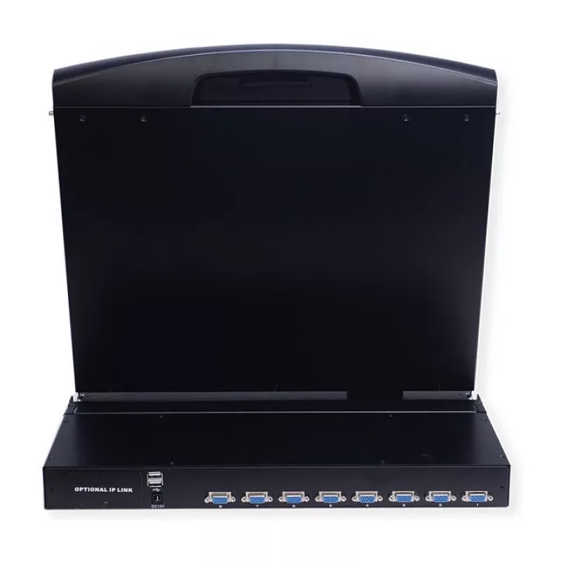 Stovo konsolė VALUE 26.99.0162 — 17 colių (43,2 cm) 1280×1024 1U, USB klaviatūra/pelė, juoda