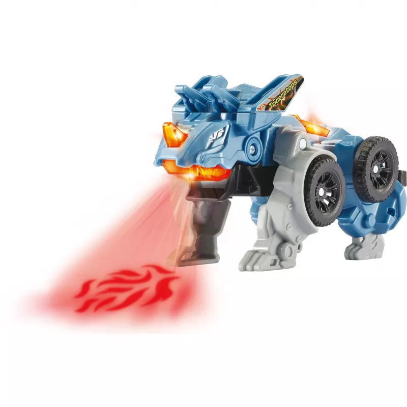 Switch & Go Dinos - Fire-Mini-Triceratops, žaidimų figūrėlė