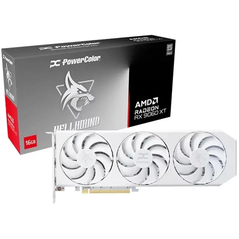 GaliaSpalva Hellhound Radeon RX 9060 XT 16GB GDDR6 Balta
