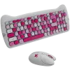 Belaidis klaviatūros ir pelės rinkinys CANYON HSET-W6 Pink Kitty Edition