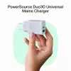 Maitinimo adapteris Green Cell PowerSource Solo30 30 W baltas — USB-C įkroviklis, 30 W išvestis