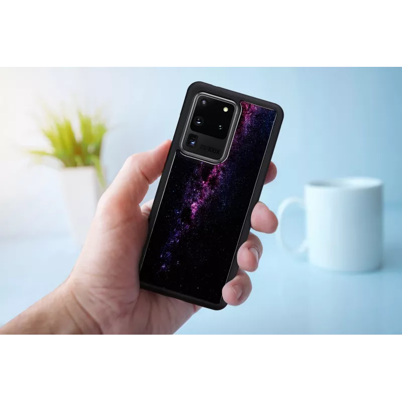 Apsauginis dėklas iKins Samsung Galaxy S20 Ultra – juodos Milky Way apdailos
