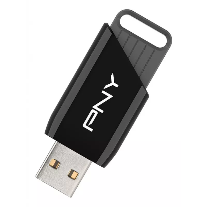 PNY Attaché X, 32 GB, USB Type-A, 3.2 Gen 1 (3.1 Gen 1), 130 MB/s, Dia, juoda