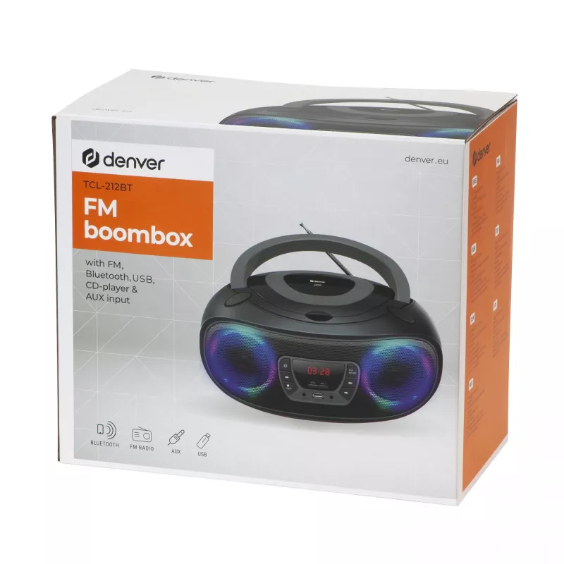Nešiojamasis CD grotuvas Denver TCL-212BT PILKA