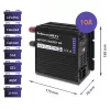 Qoltec Smart Monolith akumuliatorių įkroviklis, skirtas LiFePO4 AGM GEL SLA akumuliatoriams | 10A | 12V