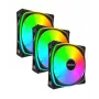 MONTECH AX120 PRO juoda 120mm ARGB 3 vnt. rinkinys