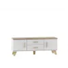 Cama RTV stand LOTTA 140cm Balta + sonoma oak