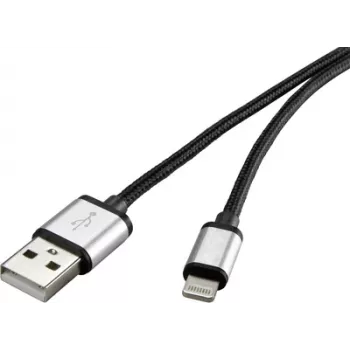 Lightning laidas Renkforce 1323109 0,5 m, skirtas iPod iPad iPhone, 0,5 m ilgio