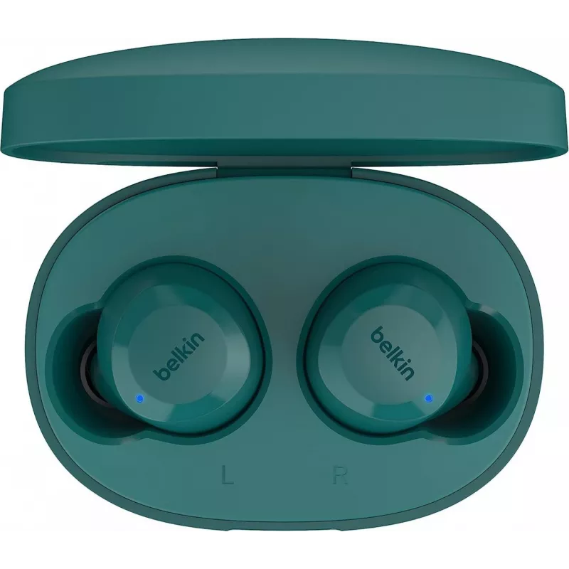 Belkin SoundForm Bolt ausinės belaidės į ausis įdedamos skambučiams / muzikai / sportui / kasdienai Bluetooth žalsvai mėlynos