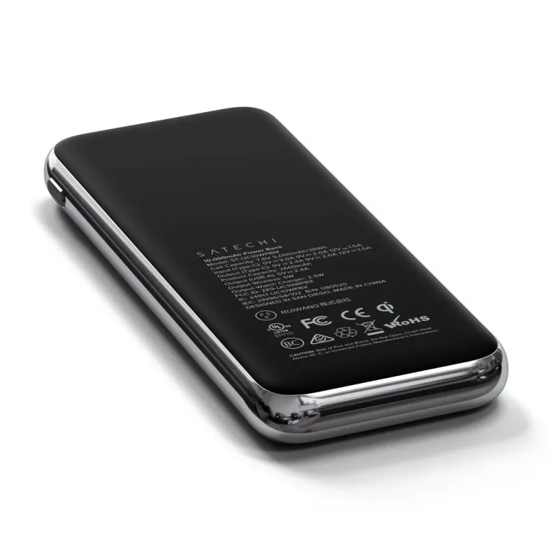 Belkin QUATRO 10000 mAh belaidžio įkrovimo išorinė baterija, juoda, sidabrinė