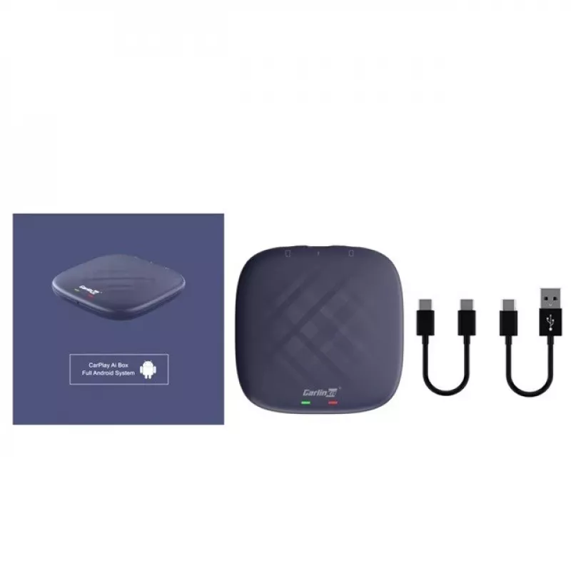 CARLINKIT belaidis AI Box adapteris su Android 13 - 8GB+128GB originaliems automobilių radijo imtuvams su CarPlay mėlyna