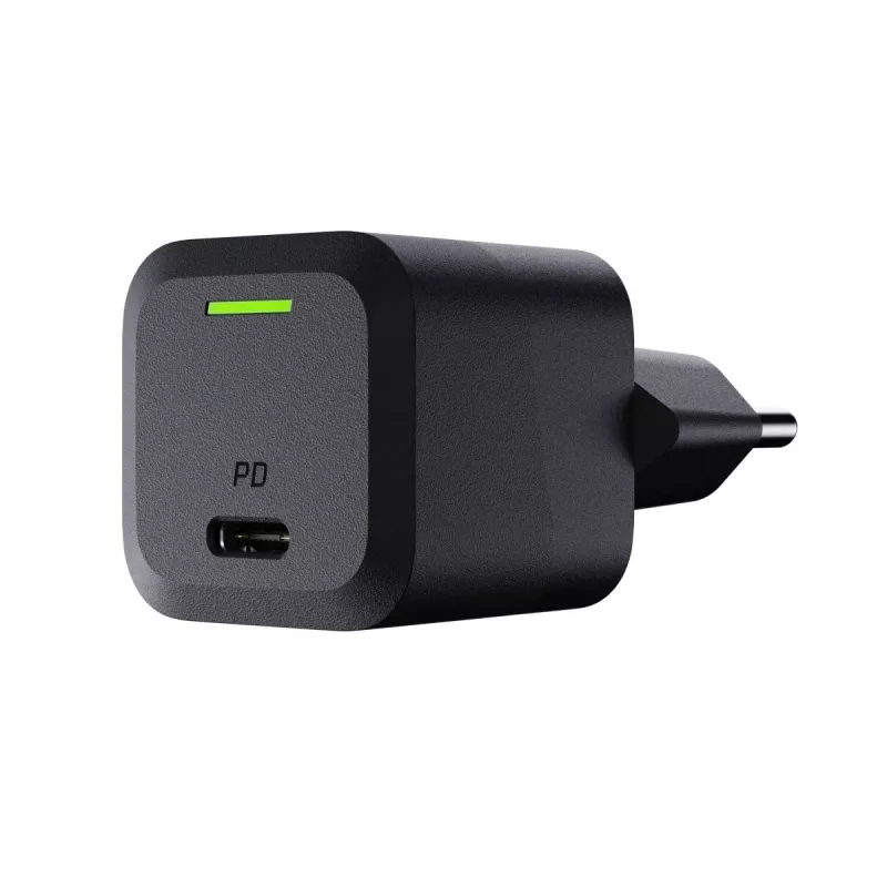 Mobiliojo įrenginio įkroviklis Green Cell CHARGC06, USB-C 33W, Quick Charge 3.0, kintamosios srovės įvestis 100–240V, juodas