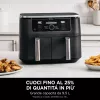 Ninja AF400EU keptuvė Dviguba 9,5 L Atskira 2470 W Karšto oro keptuvė Juoda