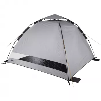 Tent High Peak Calida 80 — aliuminis/pilka poliesteris, aukštis 1300 mm, grindų danga, 4 smėlio kišenės