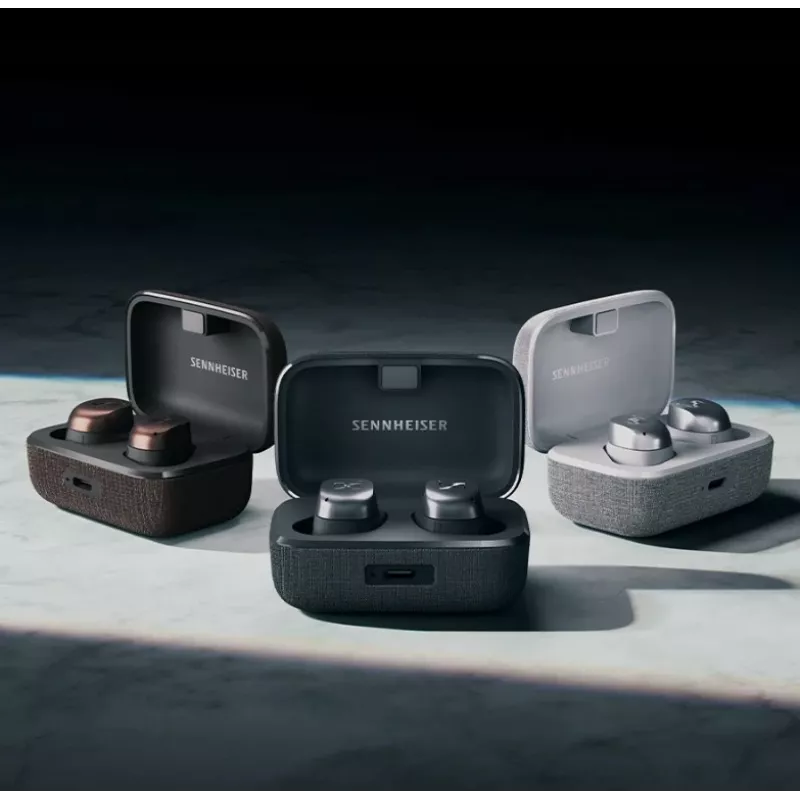 SENNHEISER Momentum MTW4 belaidės Bluetooth triukšmą slopinančios sportinės ausinės - balta ir sidabrinė
