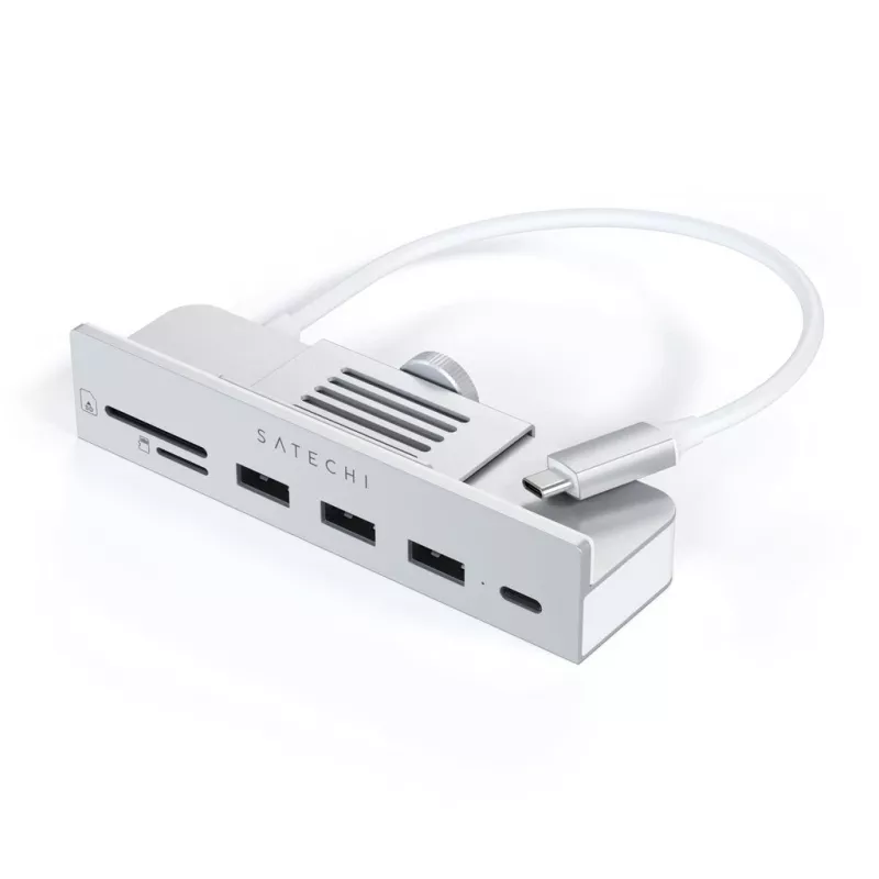 Nešiojamojo kompiuterio dokas / prievadų daugintuvas Satechi ST-UCICHS USB 3.2 Gen 1 Type-C, USB-A prievadai, SD/MicroSD, sidabrinis