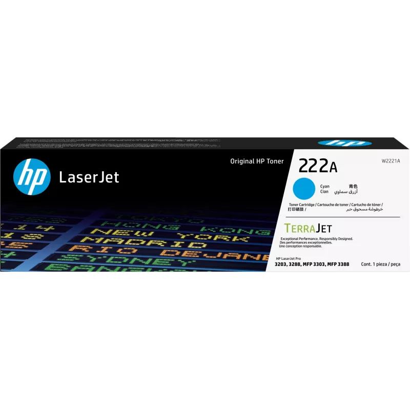 HP W2221A spausdintuvo eksploatacinė medžiaga žydra