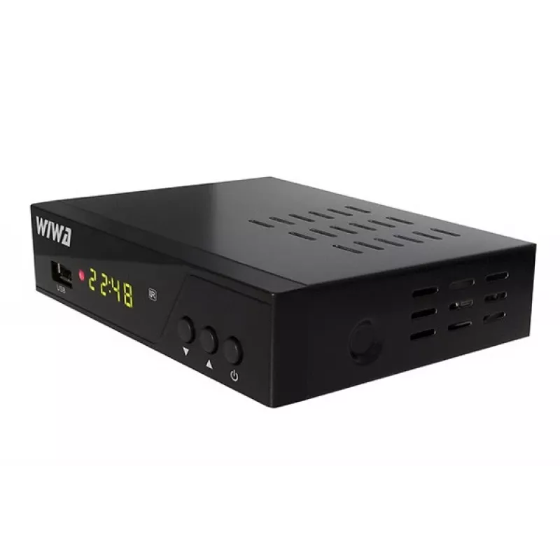 Skaitmeninis antžeminės HD televizijos imtuvas WIWA H.265 PRO DVB-T/DVB-T2 — Full HD, H.265, HDMI, SCART, USB, įrašymas
