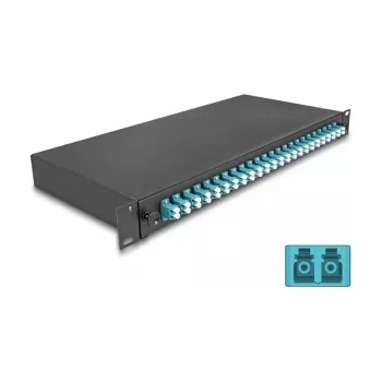 Šviesolaidžių sujungimo dėžutė DeLOCK 67010 Juoda Metalas 482x220x44mm