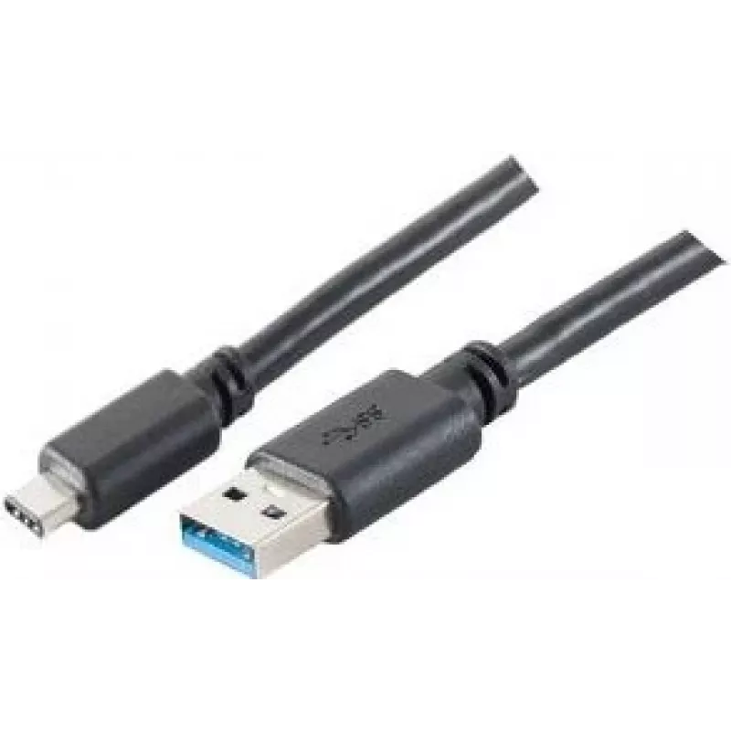 USB laidas ShiverPeaks BS77141-1.8 1.8m USB C USB A Juodas