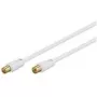 Wentronic Goobay antenos jungiamasis laidas, 100 % ekranuotas, paauksuotas, baltas, 5 m - bendraašis kištukas bendraašis lizdas (67285)