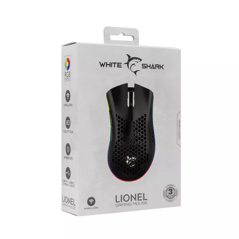 Pelė White Shark WGM-5012 Lionel Balta USB