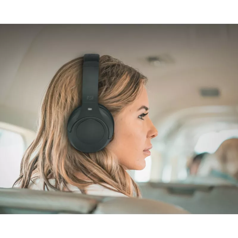 Ausinės muse M-295 ANC — belaidės antausinės, Bluetooth ir USB-C, 20–20 000 Hz, 260 g, pilkos