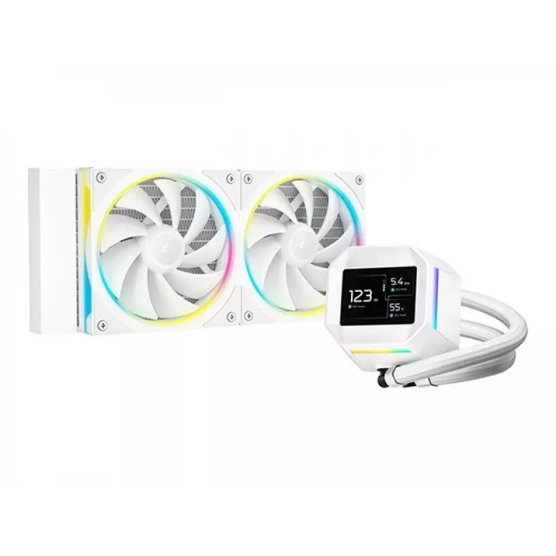 DeepCool LM240 WH procesoriaus skysčio aušinimo sistema 12 cm Balta 1 vnt.