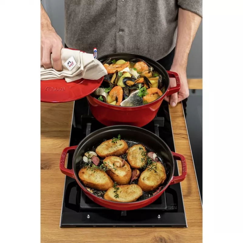 Staub La Cocotte apvalus ketaus troškintuvas – 3 VIENETŲ RINKINYS