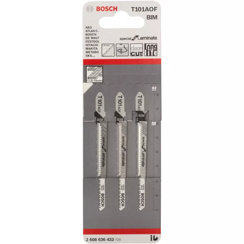 Bosch 2608636432 Siaurapjūklio peiliukas Bimetalinis 3 vnt.