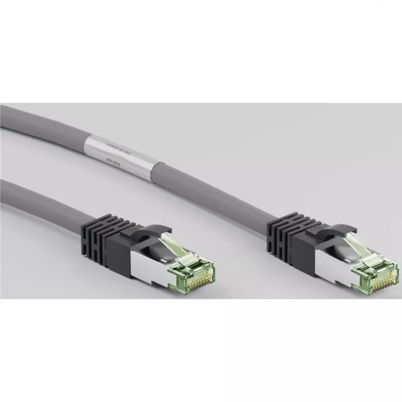 Goobay CAT 8.1 korekcinis kabelis, S/FTP (PiMF), pilkas, 0,5 m - LSZH be halogenų, varis AWG 24 (55135)