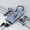 USB-C adapteris Hawk HW-HUB801 8-in-1 su HDMI ir Ethernet