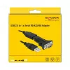 Serijinis laidas DeLOCK 66286 USB Type-A DB-9 Juodas 0,8 m