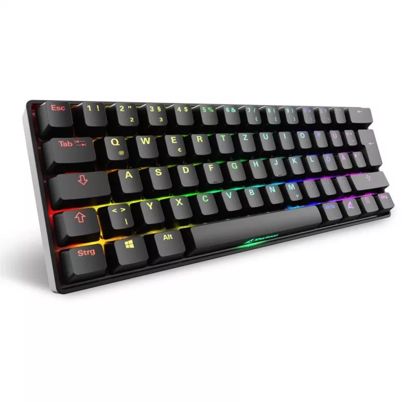 Sharkoon 100065629 klaviatūra, namams, USB, QWERTZ, vokiška, juoda