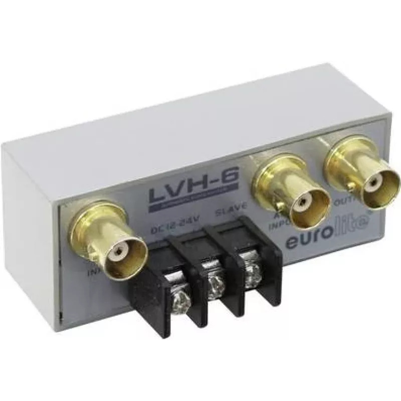 BNC jungiklis EUROLITE LVH-6 metaliniame korpuse 6 kanalai